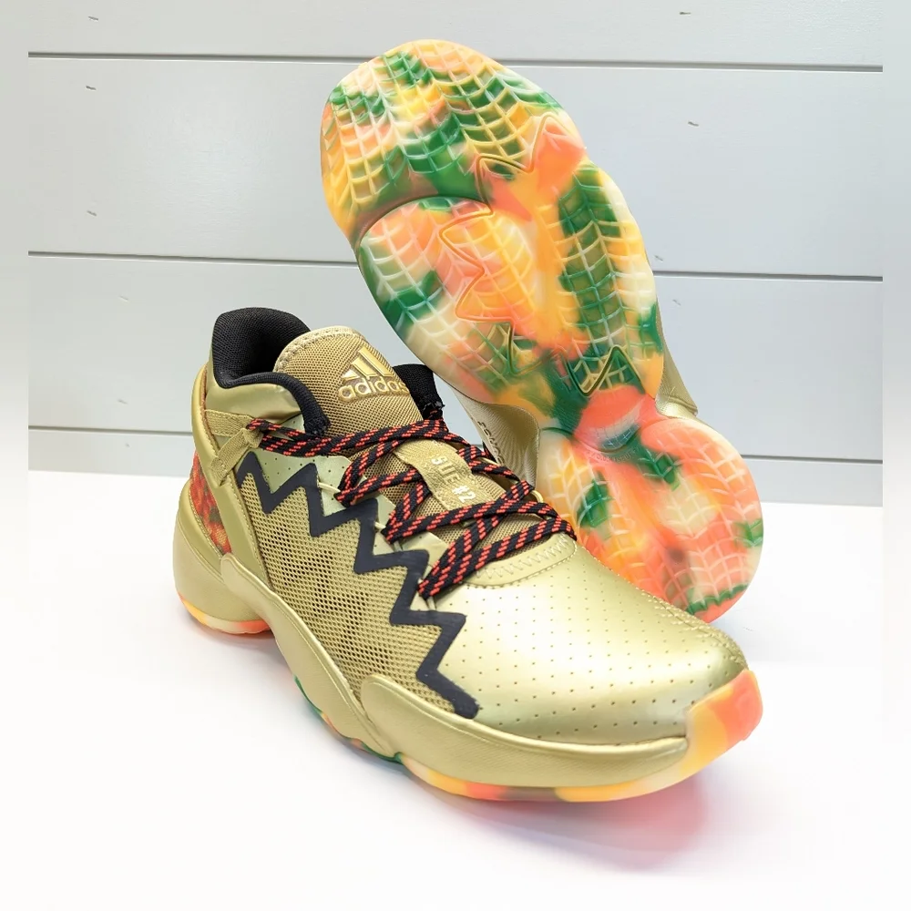 Adidas D.O.N ISSUE 2 Gummy Bear Donovan Spida Mitchell Gold Sneakers Men's 8.5